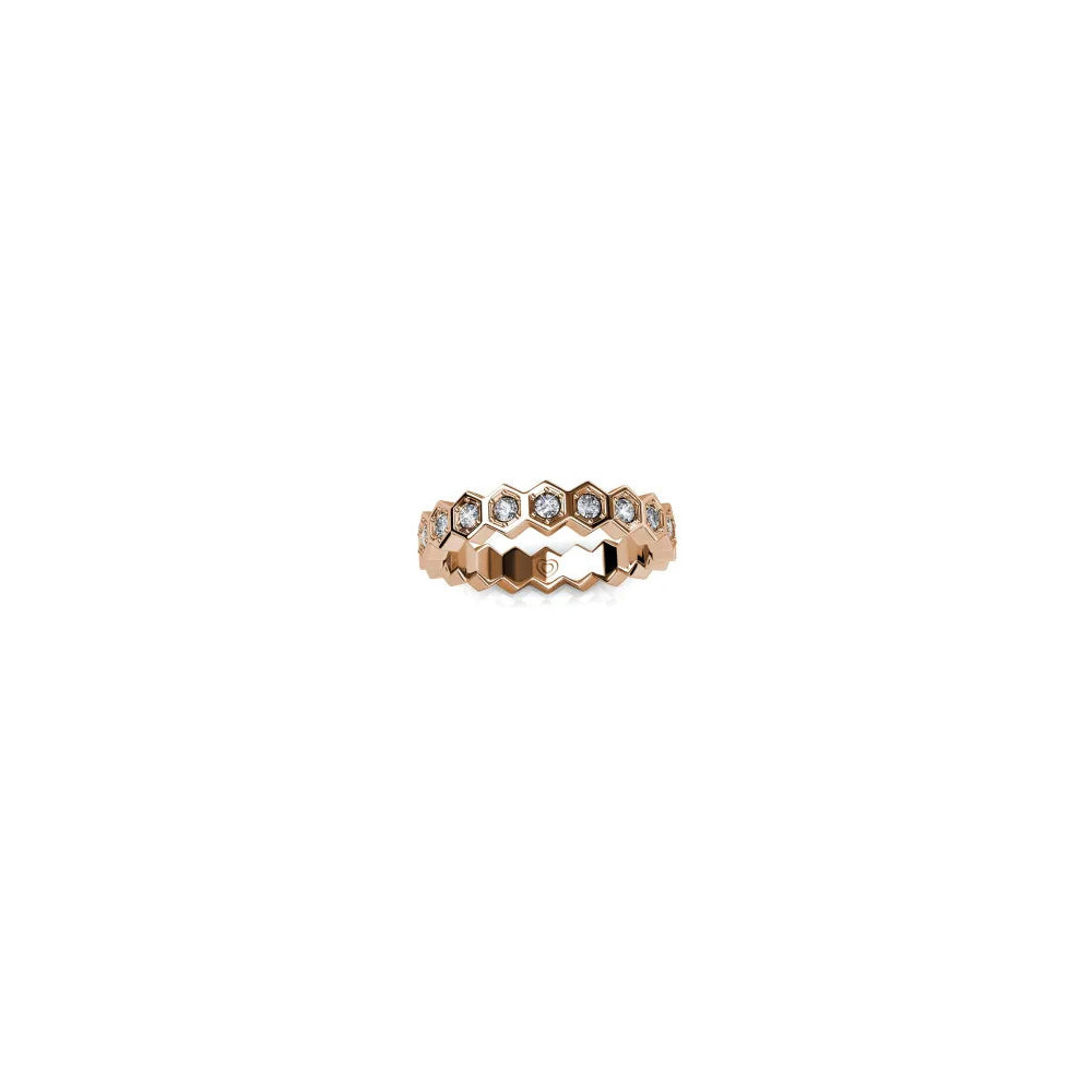 Bague Irene - Or Rosé et Cristal