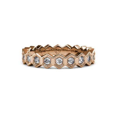 Bague Irene - Or Rosé et Cristal