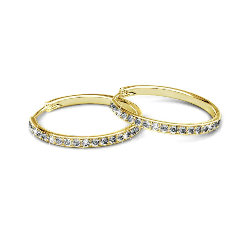 Boucles d'oreilles Chic - Doré et Cristal