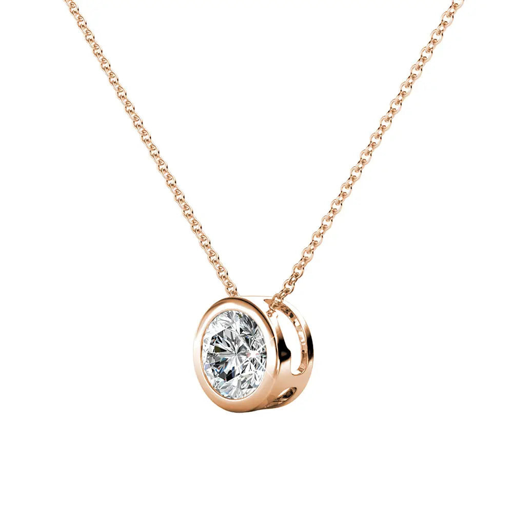 Pendentifs Simplicity - Or Rosé et Cristal