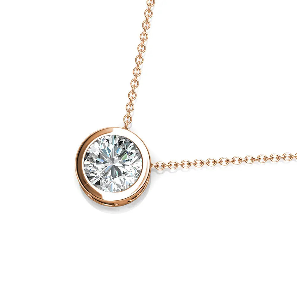 Pendentifs Simplicity - Or Rosé et Cristal