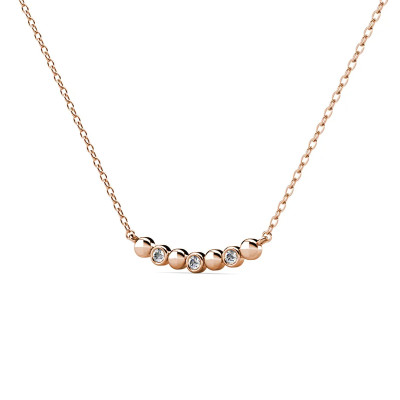 Pendentifs Evelyne - Or Rosé et Cristal