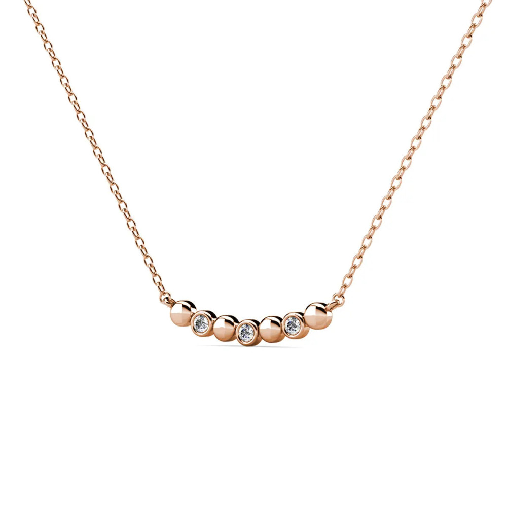 Pendentifs Evelyne - Or Rosé et Cristal
