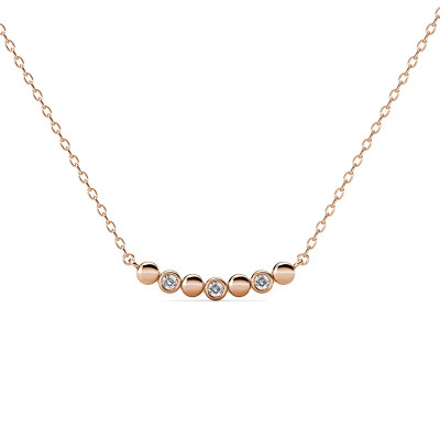 Pendentifs Evelyne - Or Rosé et Cristal