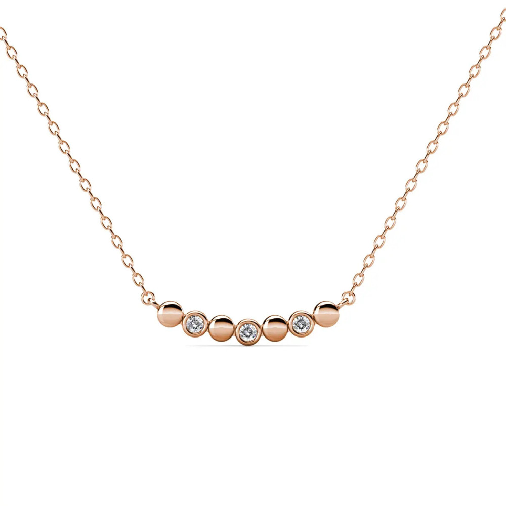 Pendentifs Evelyne - Or Rosé et Cristal