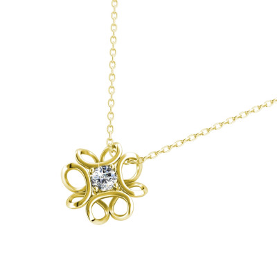 Pendentifs Daffodil - Doré et Cristal
