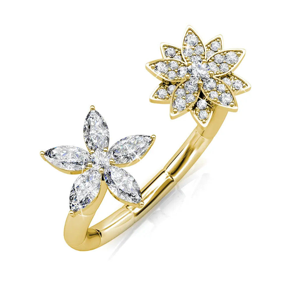 Bague  - Argenté et Cristal